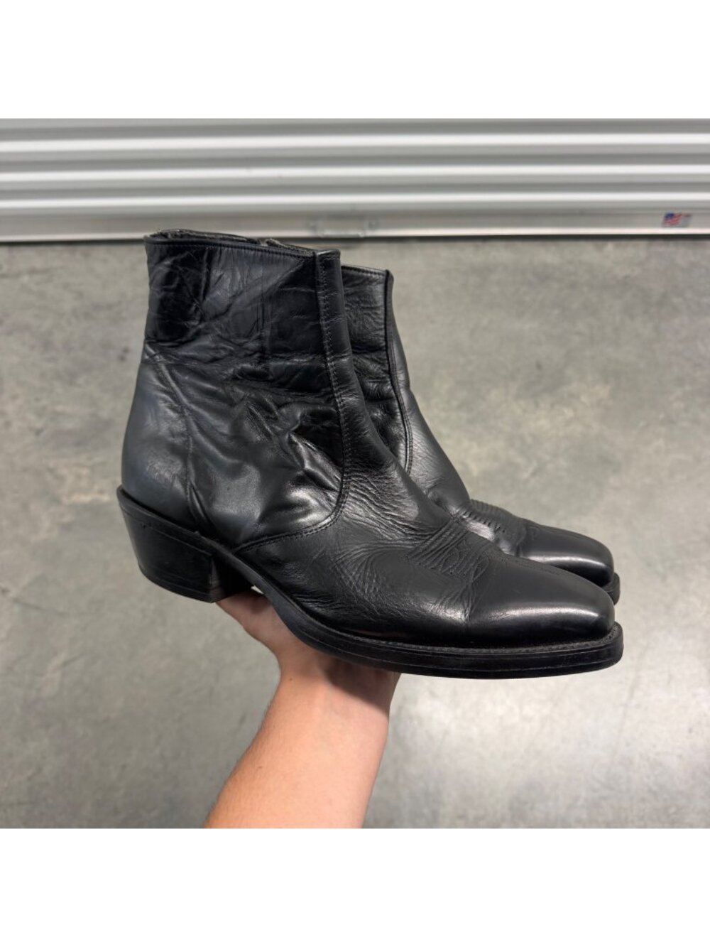 Laredo 1990s Leather Side-Zip Western Boots Size 12
